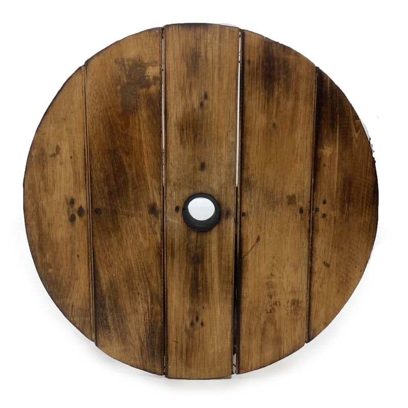 Bierfass-Hocker & Sonnenschirmständer 38x32cm - Natur