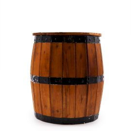 Bierfass-Hocker & Sonnenschirmständer 38x32cm - Natur