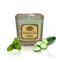 Sojawachskerze in Glas "Gurke & Minze"