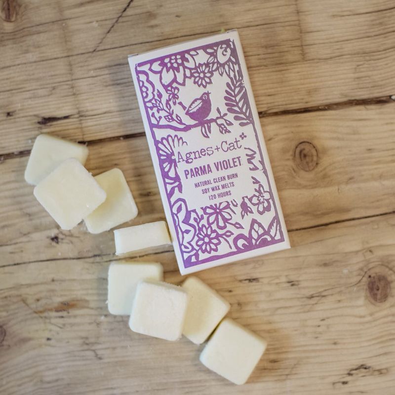 Schachtel mit 8 Wachsschmelzen - Parma Violett
