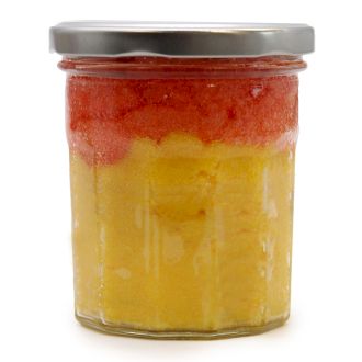 Ohne Etikett Duftendes Zucker -Körperpeeling – Pfirsich-Sangria 300 g
