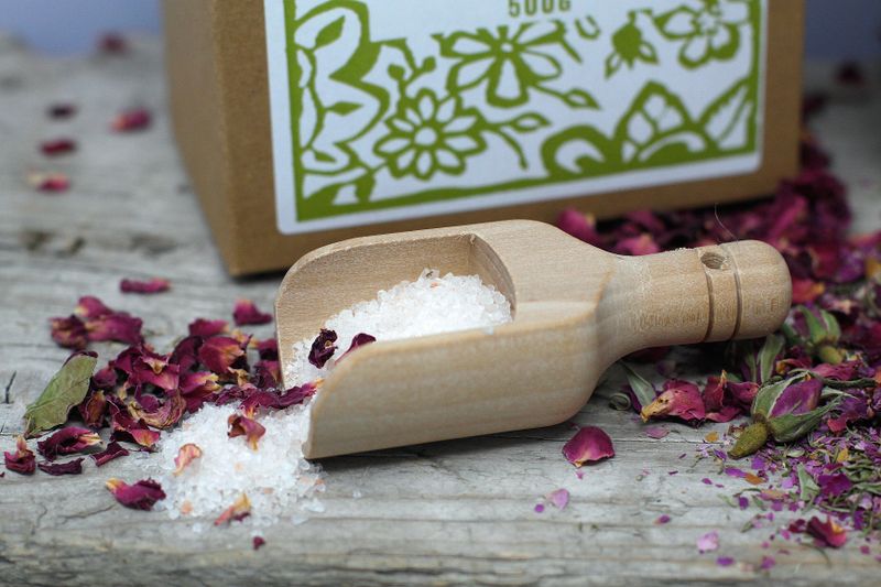 Packung mit 3x 500g Badesalz – Ylang und Rose Himalaya