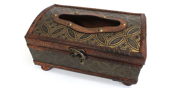 Taschentücherbox mit Füßen - Design 1