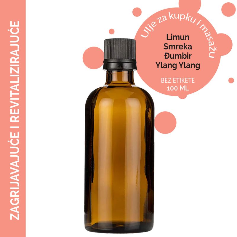 Warmes und belebendes Massageöl – 100 ml – ohne Etikett