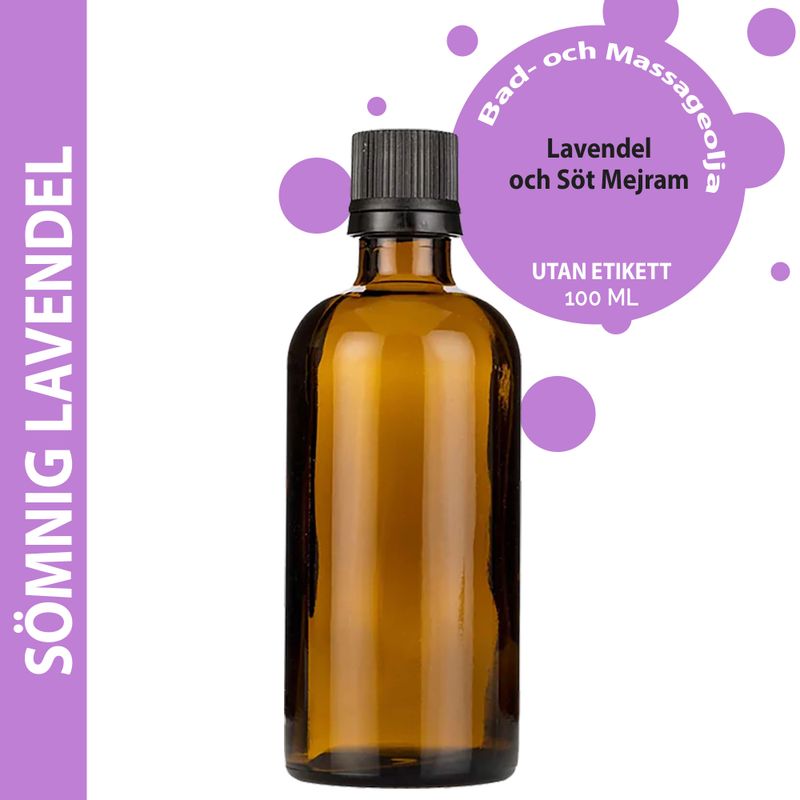 Schläfriges Lavendel-Massageöl – 100 ml – ohne Etikett