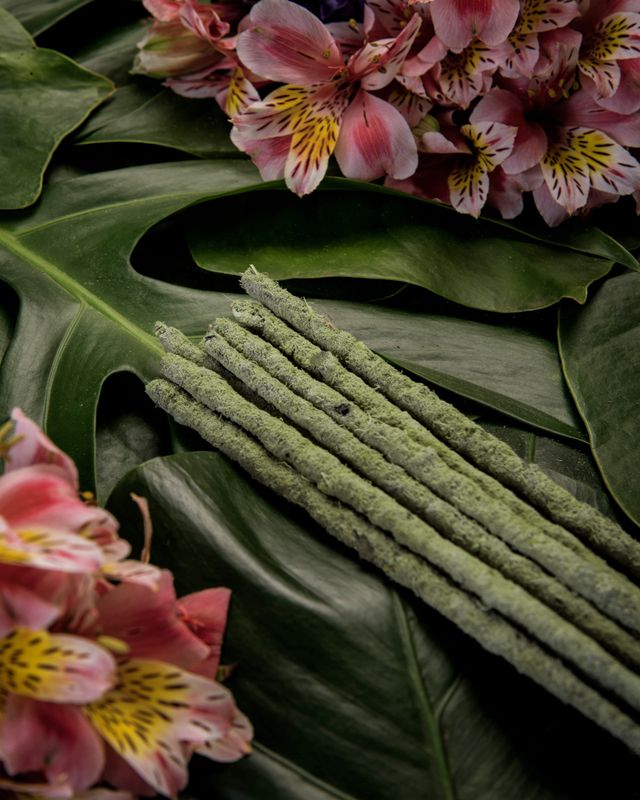 6x Räucherstäbchen Botanischer Grüner Tee - Champa