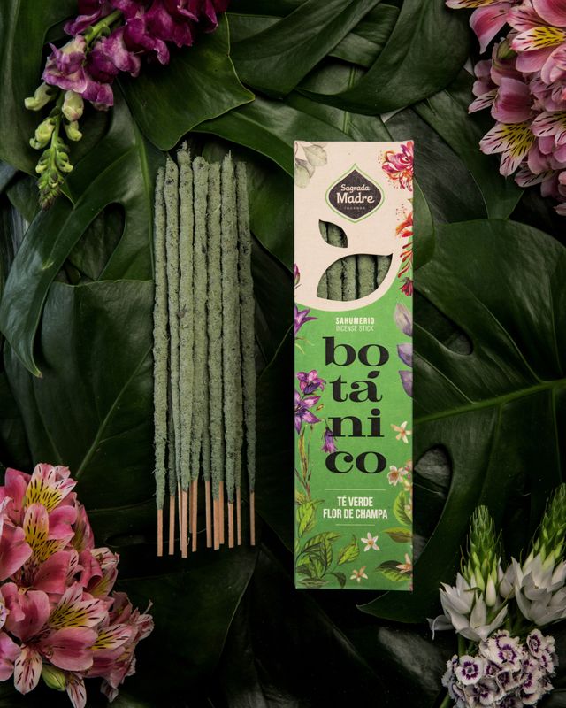 6x Räucherstäbchen Botanischer Grüner Tee - Champa