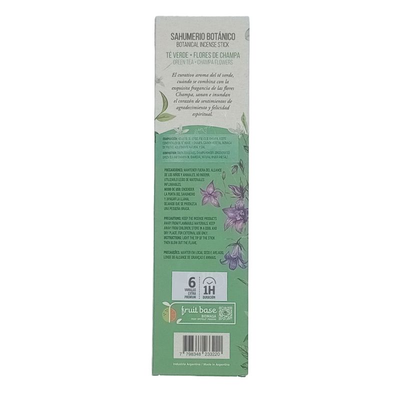 6x Räucherstäbchen Botanischer Grüner Tee - Champa