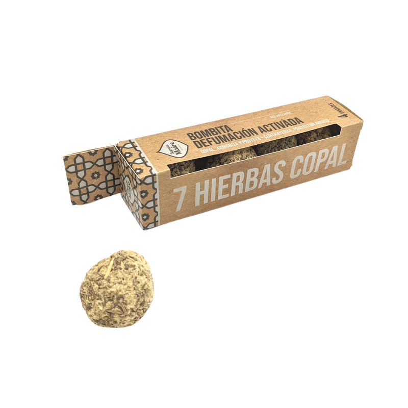 Räucherbox x4 Räucherbombe 7 Kräuter + Copal