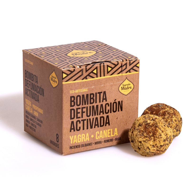 Schachtel mit 8 Yagra-Zimt-Räucherbomben