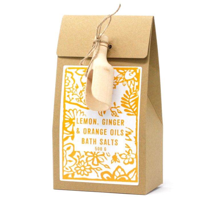 Badesalz mit Zitrone, Ingwer und Orange, 500 g