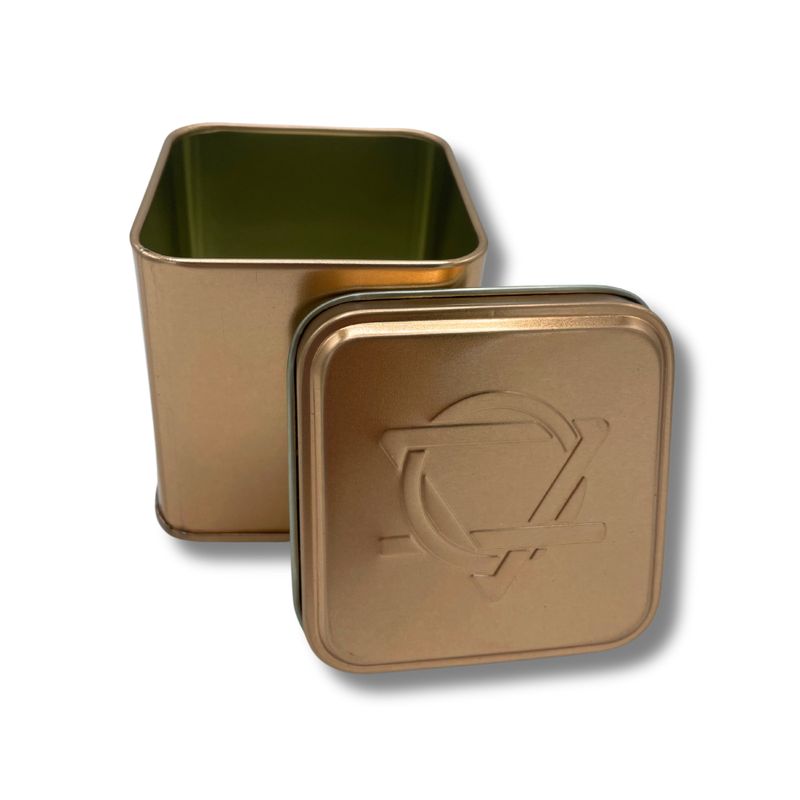 6,5 x 6,5 x 7 cm große quadratische Dose mit Deckel