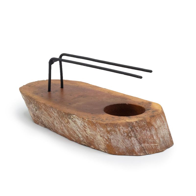 Palo Santo-Heizgerät – weiß getünchtes Gamel-Holz