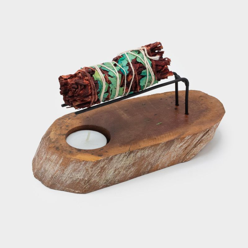 Palo Santo-Heizgerät – weiß getünchtes Gamel-Holz