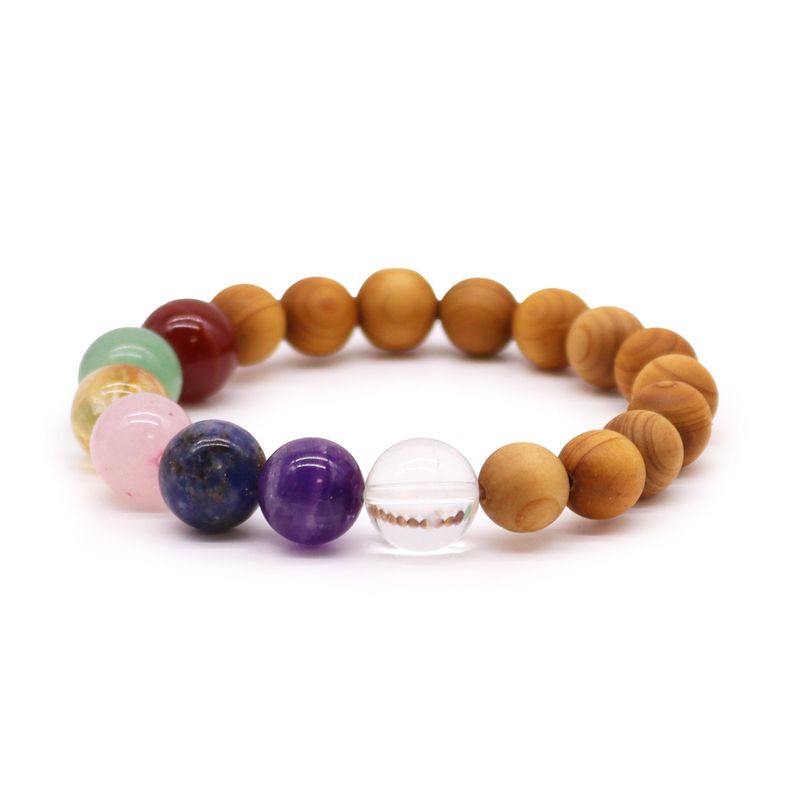 Zedernholz Chakra-Armbänder Starter-Set