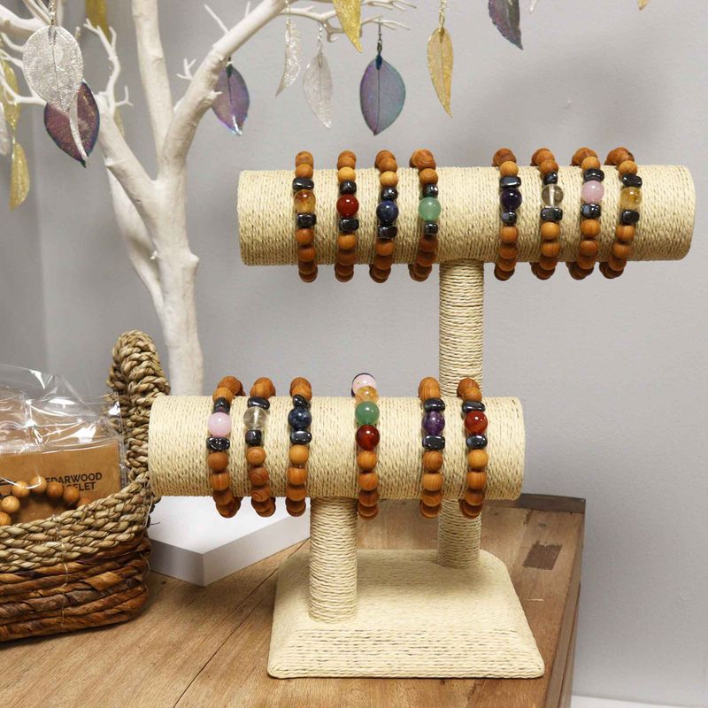 Zedernholz Chakra-Armbänder Starter-Set