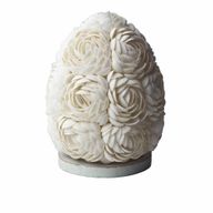 Boho-Muschellampe – Rose oval – 15 cm