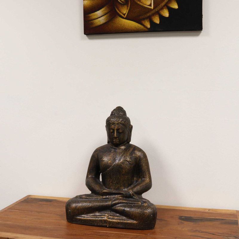 Mittlerer Buddha Klassisch Antik Gold - 0,5m