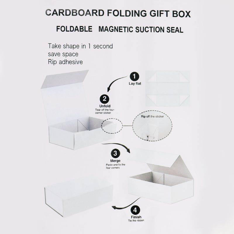 Flache Geschenkbox - Mittelgroßes Quadrat (20x18,2x8cm) - Rot