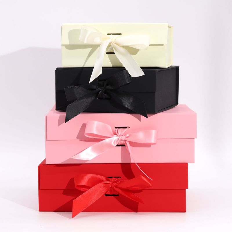 Flache Geschenkbox - Mittelgroßes Quadrat (20x18,2x8cm) - Rosa