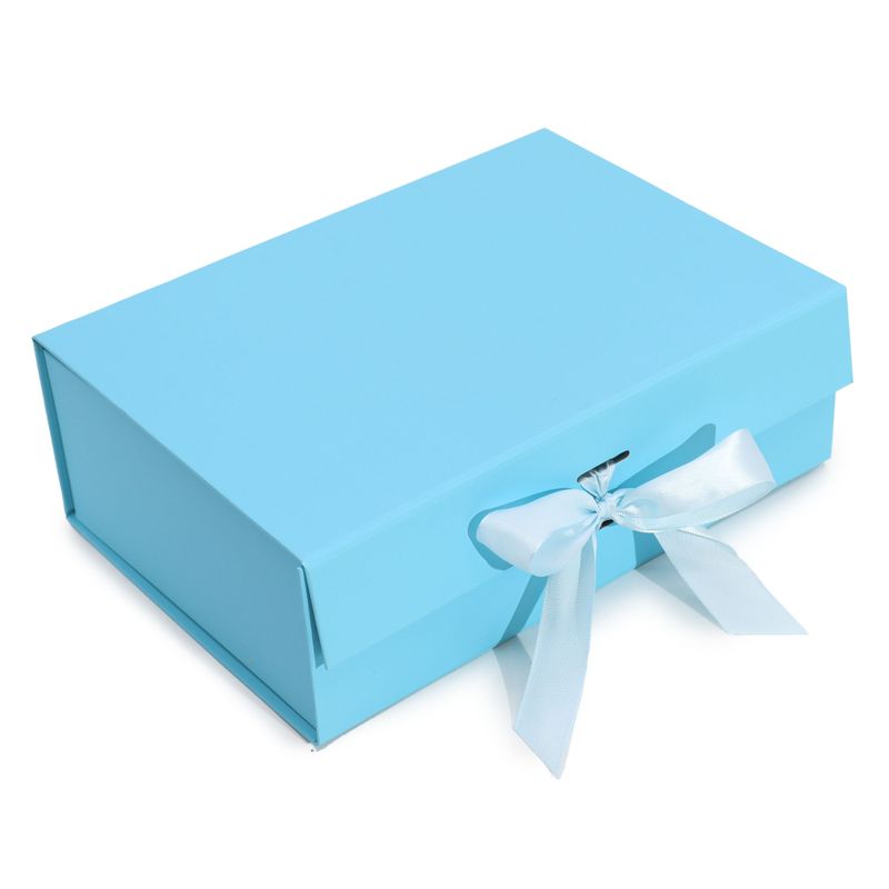 Flache Geschenkbox - Groß (28,2x20,2x9,2cm) - Babyblau