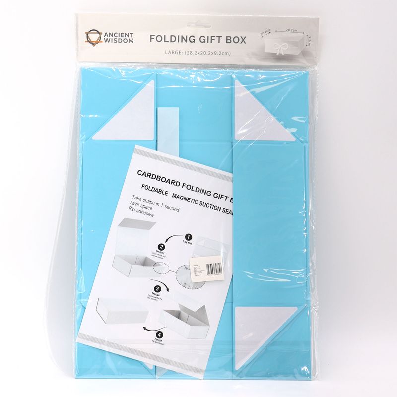 Flache Geschenkbox - Groß (28,2x20,2x9,2cm) - Babyblau