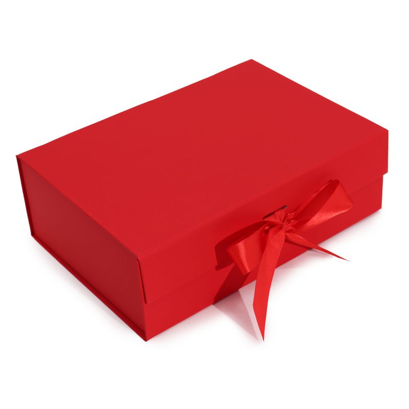 Flache Geschenkbox - Groß (28,2x20,2x9,2cm) - Rot