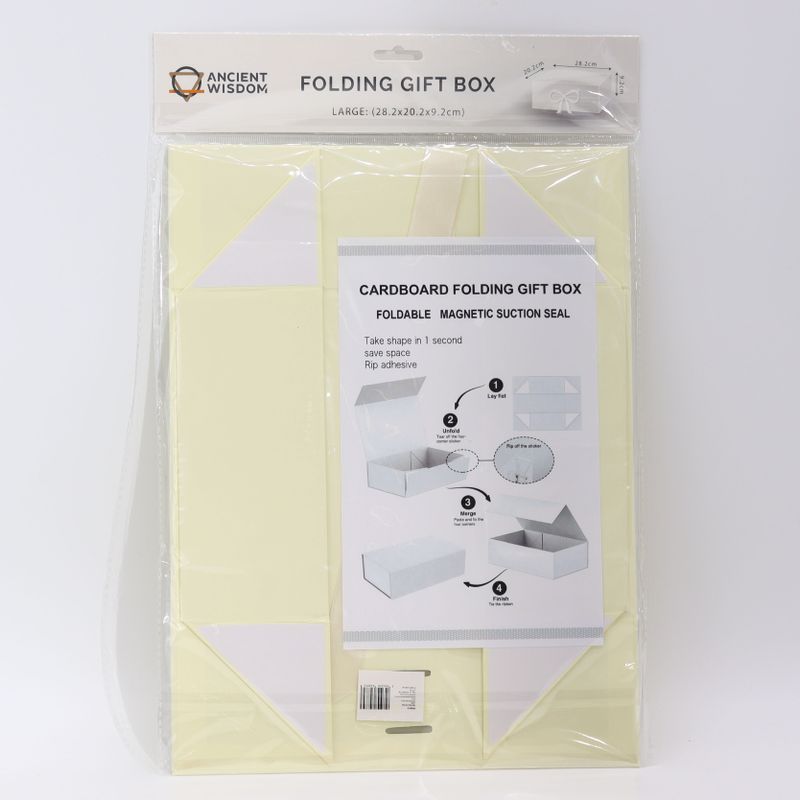 Flache Geschenkbox - Groß (28,2x20,2x9,2cm) - Elfenbein