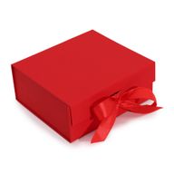 Flache Geschenkbox - Mittelgroßes Quadrat (20x18,2x8cm) - Rot