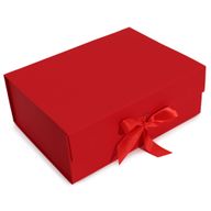 Flache Geschenkbox - Extragroß (33x25x12cm) - Rot