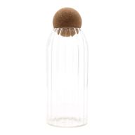 Cork-Ball Glasgefäß - Geriffelt - 20cm