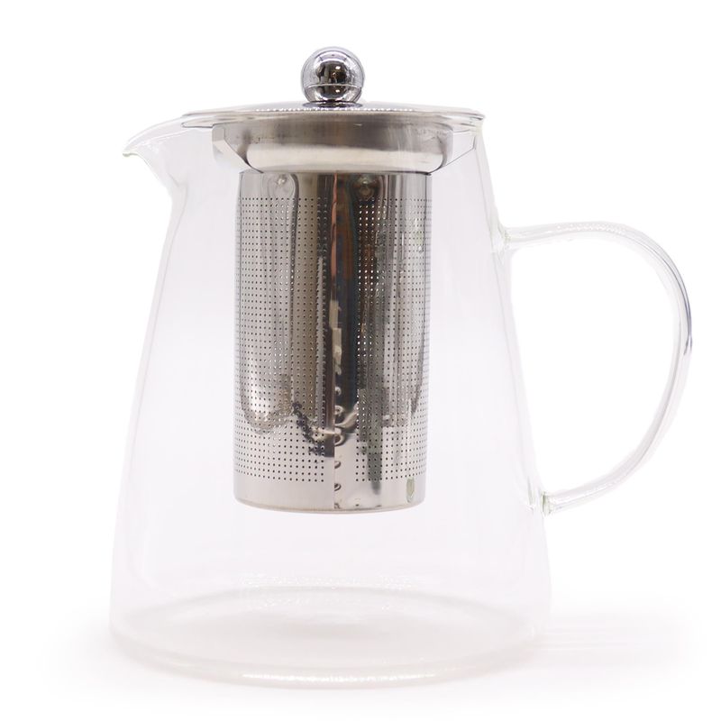 Teekanne aus Glas mit Sieb - Flaschenform - 950 ml