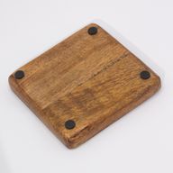 Großes quadratisches Schmucktablett 15x15x2,5cm - Pilzdesign Blaugrün