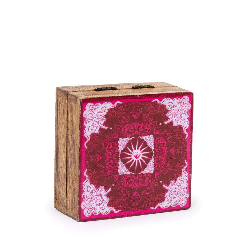 Kleine emaillierte quadratische Box 10 x 10 x 4,2 cm – HOP HARE (Design folgt)