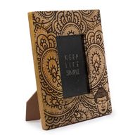 Med Mangoholz-Bilderrahmen (für 10 x 15 cm), 26 x 20 x 2 cm – Buddha – Schwarz