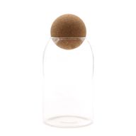 Korkkugel-Glasgefäß - Klar - 15cm