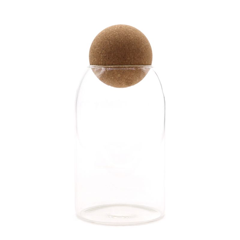 Korkkugel-Glasgefäß - Klar - 15cm