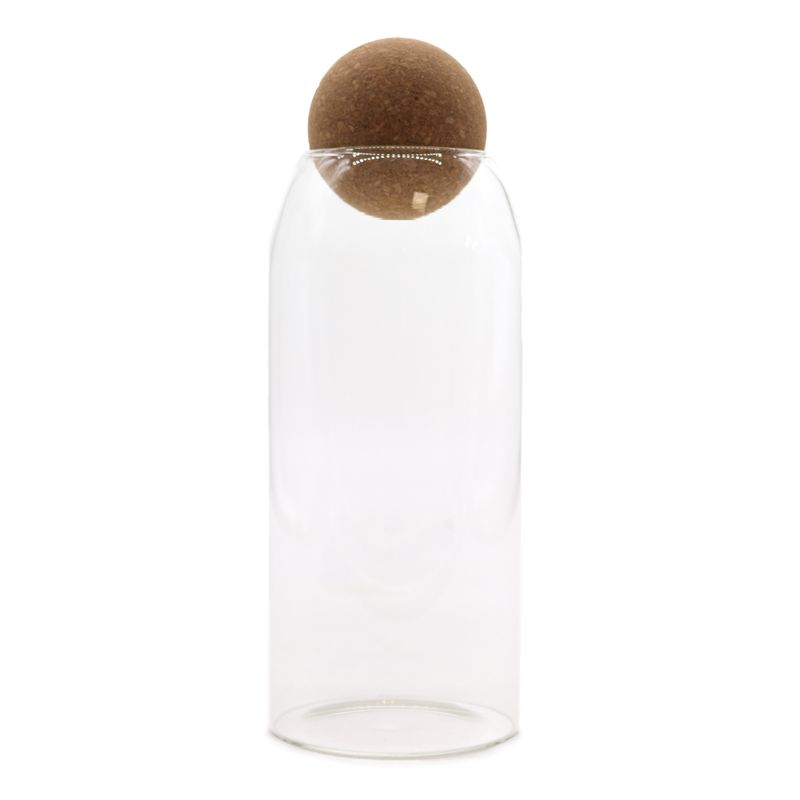 Korkkugel-Glasgefäß - Klar - 20cm