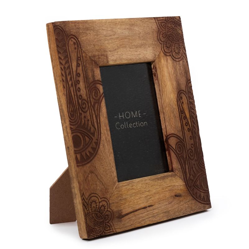 Med Mangoholz-Bilderrahmen (für 10 x 15 cm), 26 x 20 x 2 cm – Hansa – Schwarz