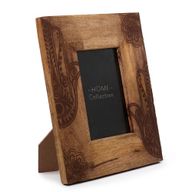 Med Mangoholz-Bilderrahmen (für 10 x 15 cm), 26 x 20 x 2 cm – Hansa – Schwarz