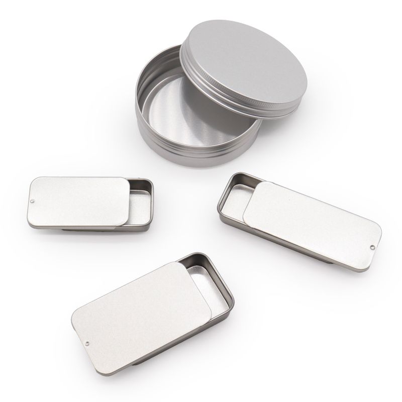 Schiebedeckel Mini-Blechdose Dispenser - 10 g (6x3,3x1 cm)