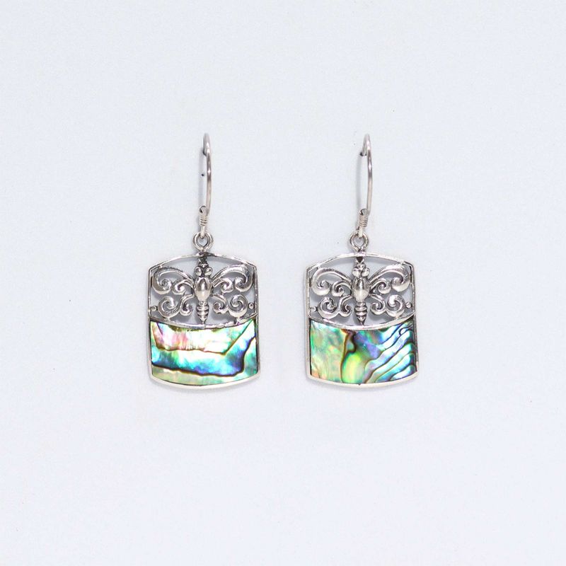 Muschel & Silber Ohrringe - Libelle - Abalone