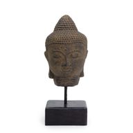Stillness Buddhakopf auf Ständer - Grau