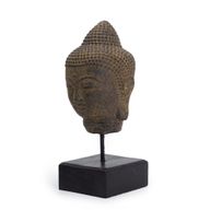 Stillness Buddhakopf auf Ständer - Grau