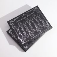 Set mit 7 Hexenlöffeln aus dunkelsilbernem Edelsteinkristall
