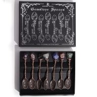 Set mit 7 Hexenlöffeln aus bronzefarbenem Edelsteinkristall