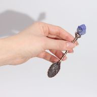 Set mit 7 Hexenlöffeln aus bronzefarbenem Edelsteinkristall