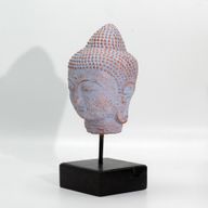 Stillness Buddhakopf auf Ständer - Blaues Kupfer