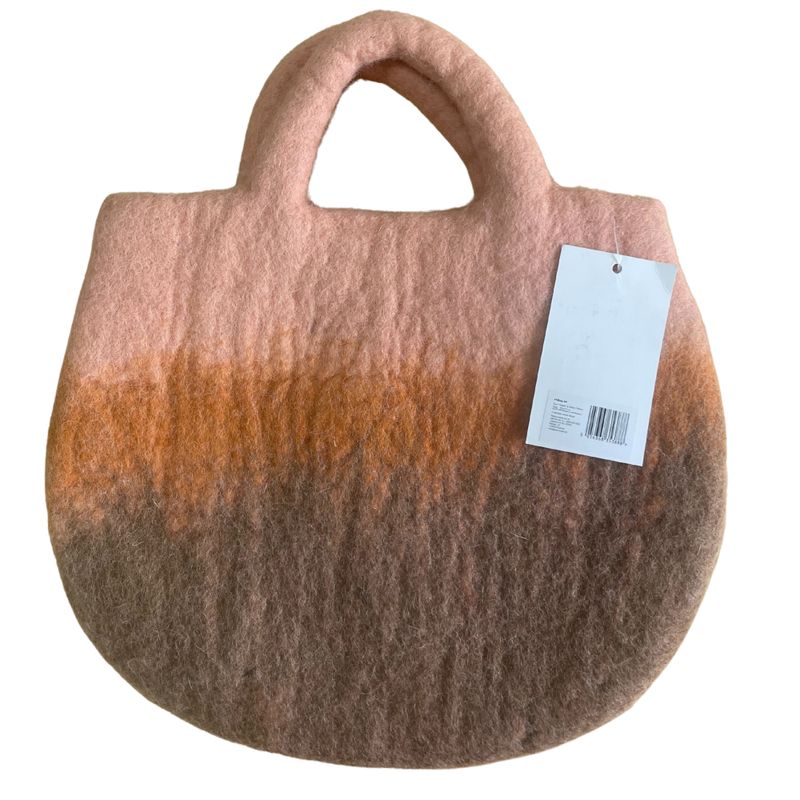 Sonnenblumen- und Bienenfilztasche - 35x27cm