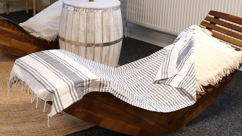 Hamam-Spa-Handtuch – Anthrazit – 90 x 170 cm